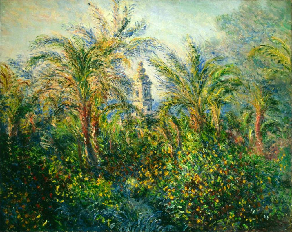 Garden in Bordighera, Impression of Morning Green Color - Claude Monet Paintings